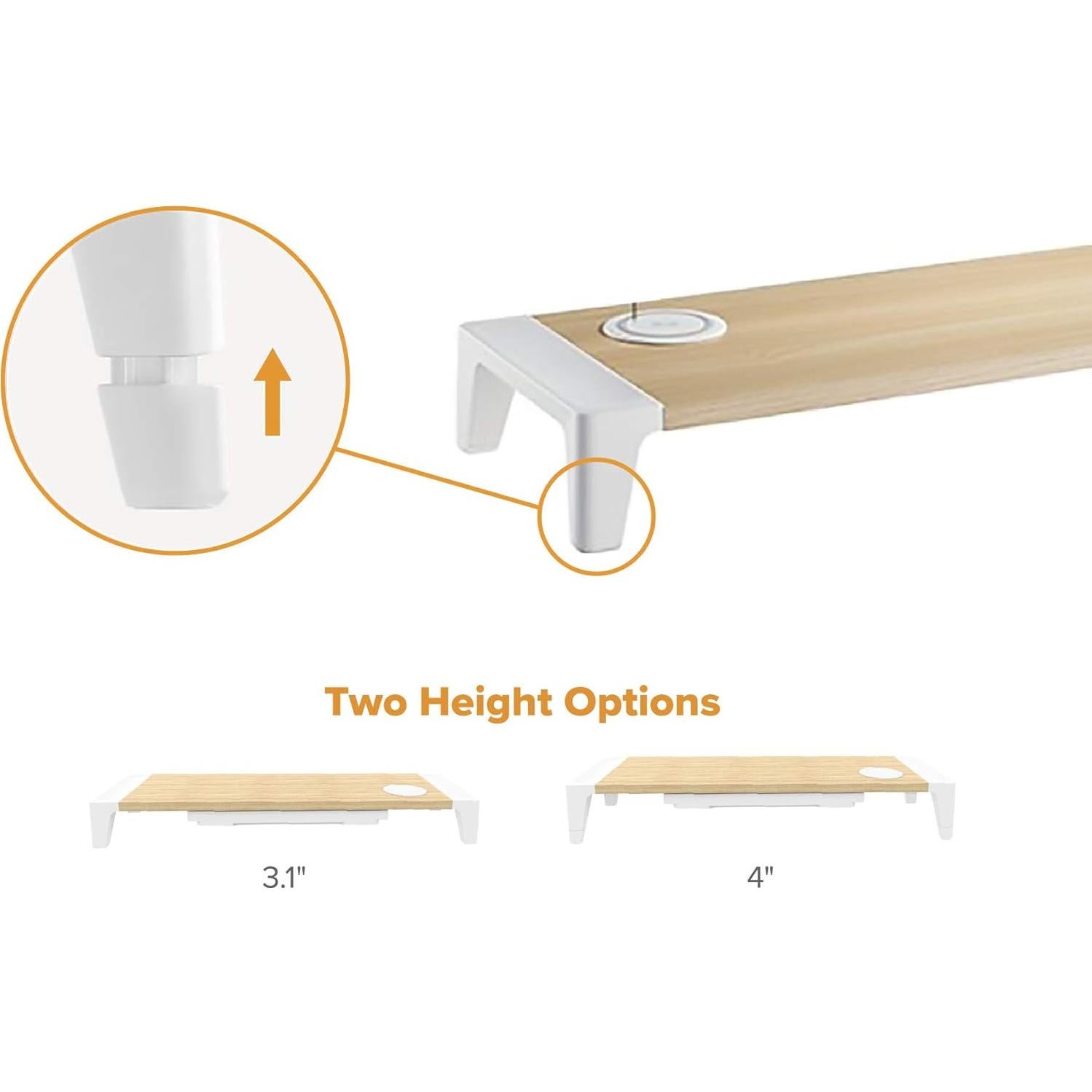 Soporte de Monitor Bostitch Madera con Carga Inalámbrica