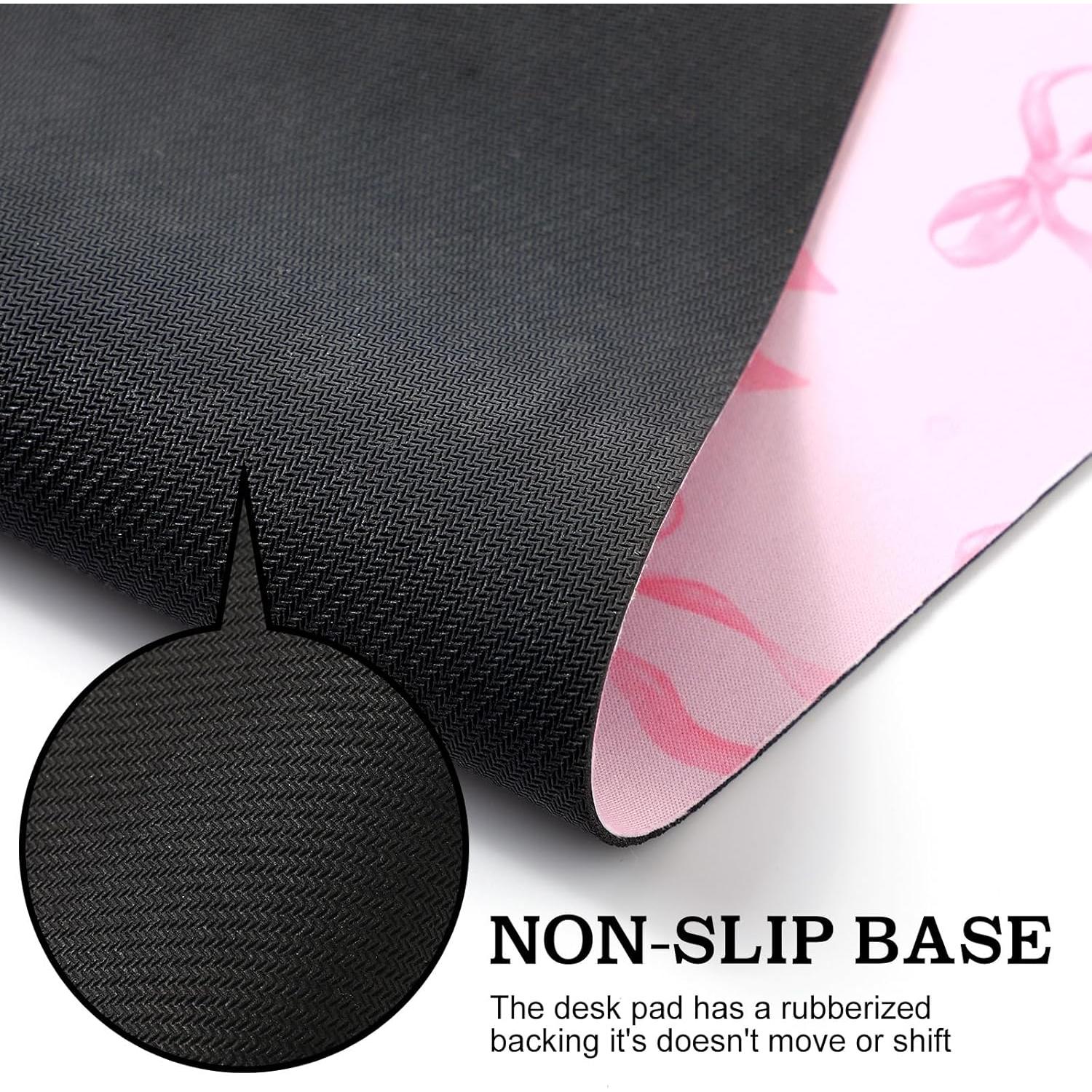 Alfombrilla de Ratón Kawaii Fanfanwin Rosa 60x35 cm Antideslizante