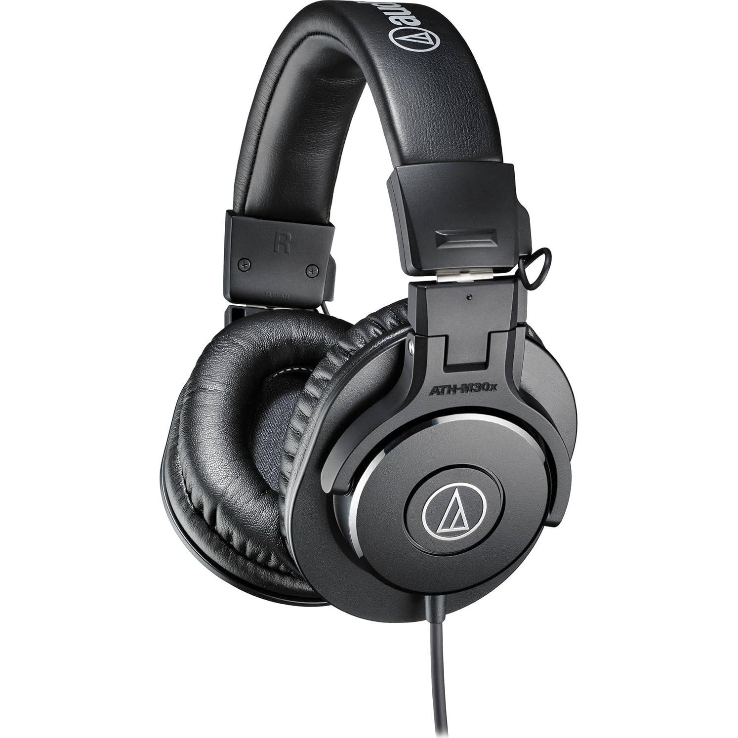Auriculares de Estudio Audio-Technica ATH-M30x, Negro + Accesorios