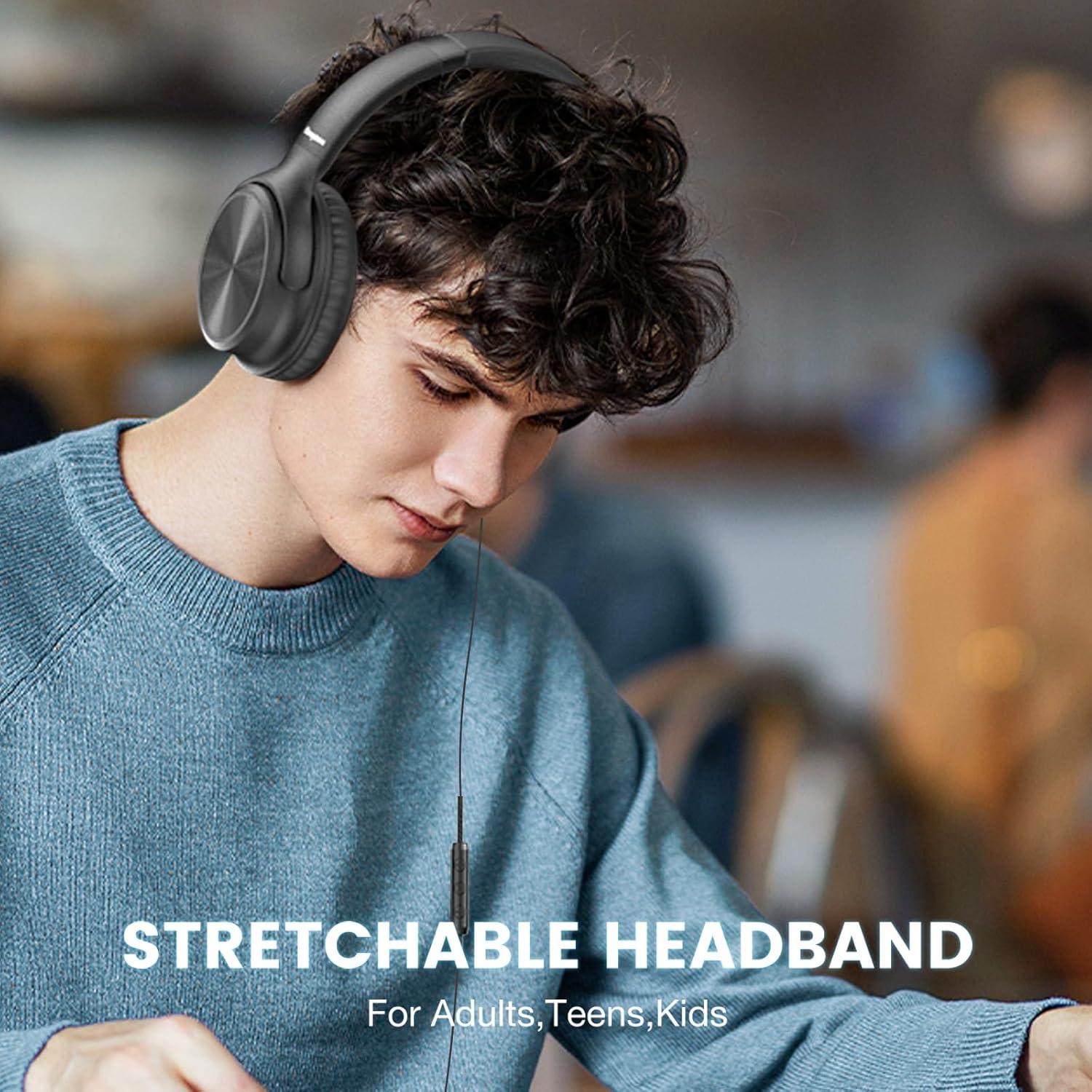 Auriculares Over Ear Cowyawn con Cable 3.5mm, Sonido HD