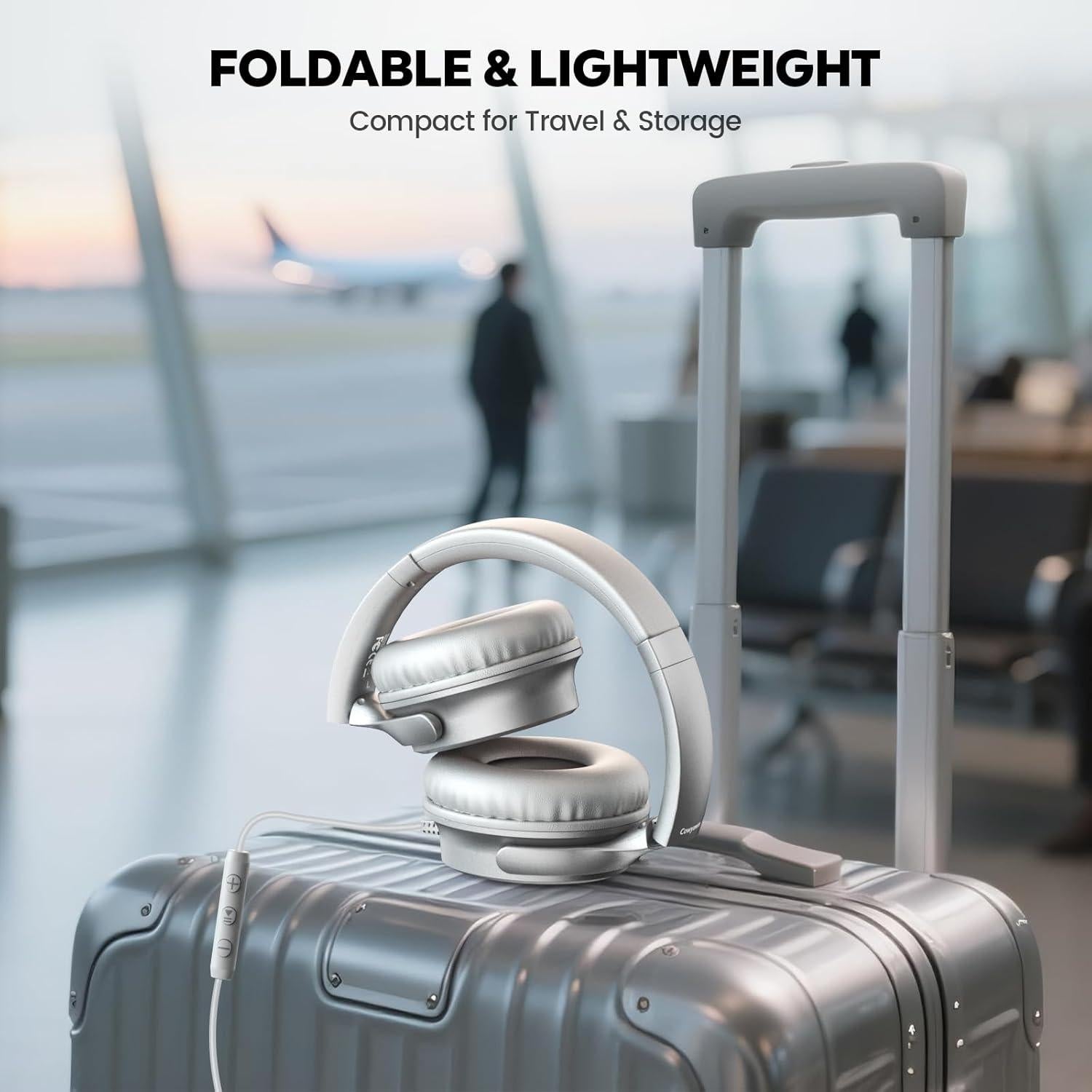 Auriculares USB C Cowyawn con micrófono, sonido estéreo HD