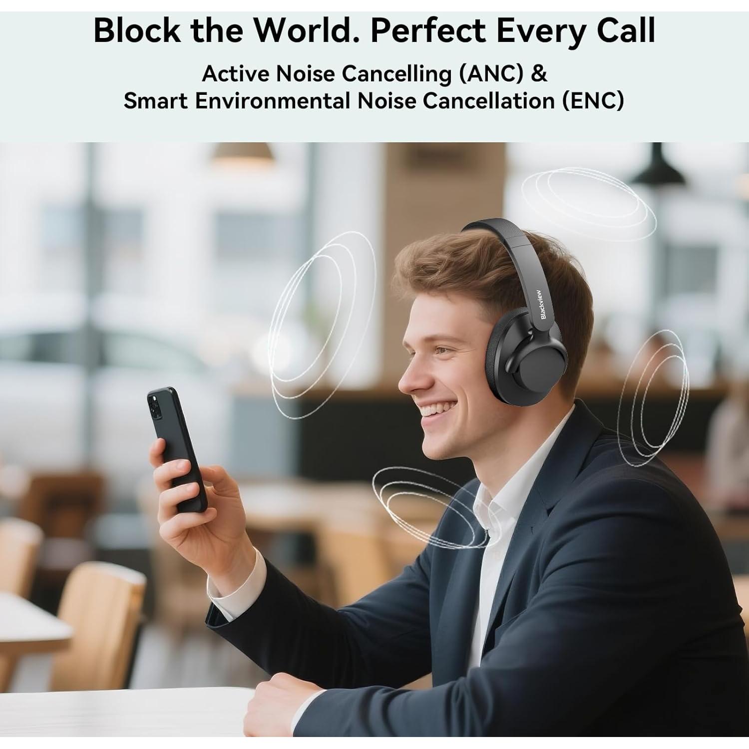 Auriculares Bluetooth Blackview FitBuds H1 Over-Ear ANC 65H