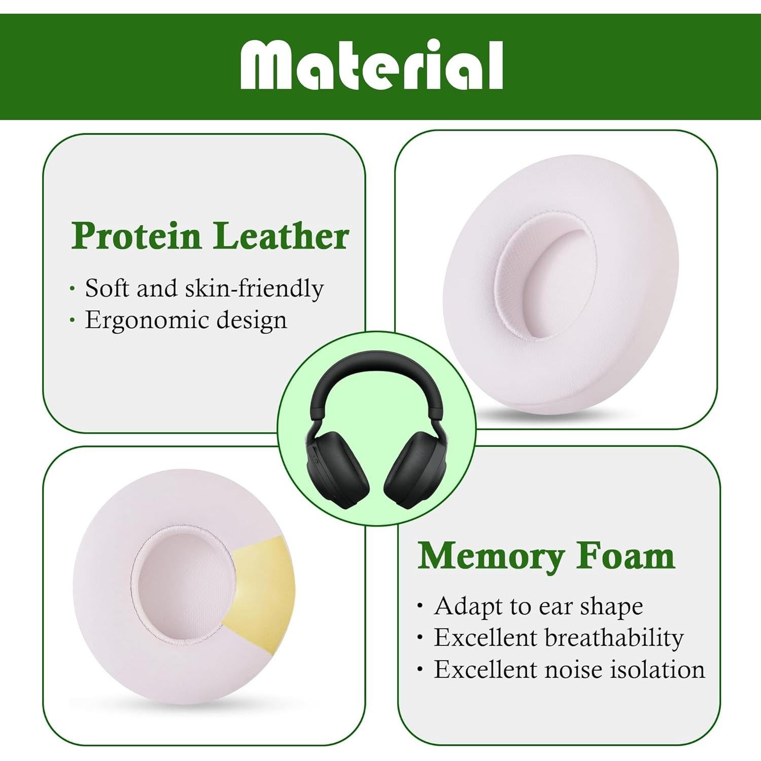 Almohadillas de Repuesto Gobelieve para Auriculares Beats Solo 4.0 - Rosa