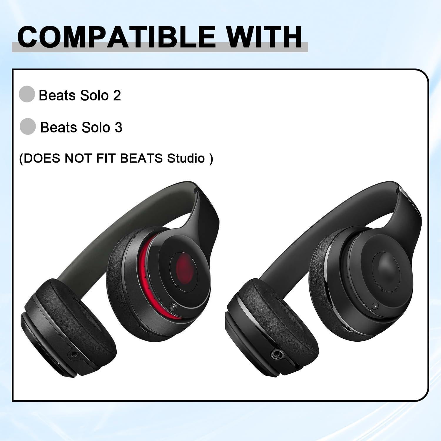 Almohadillas de Repuesto para Auriculares Beats Solo 2 y 3 Rosa