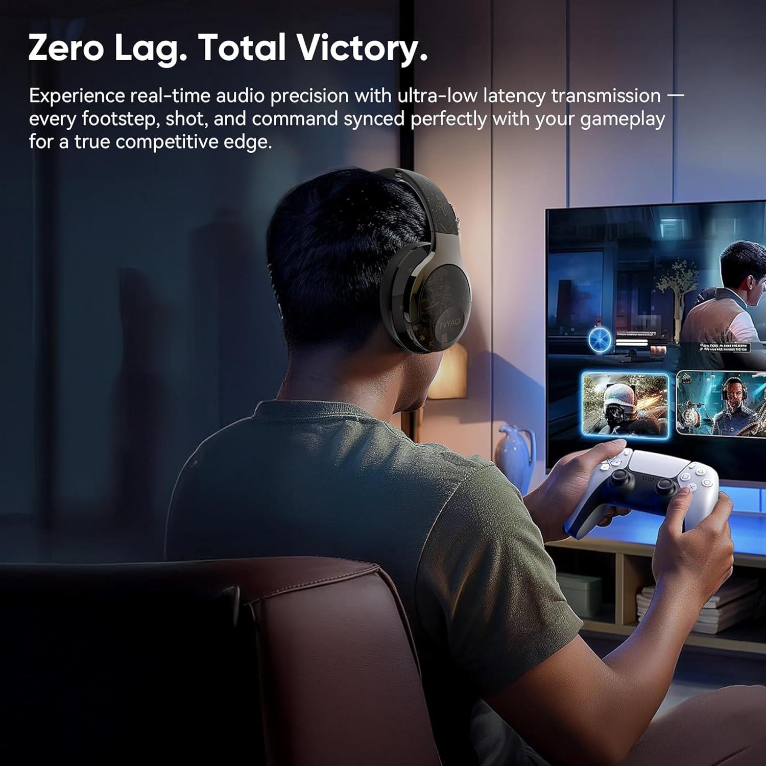 Auriculares Inalámbricos Bluetooth FVYAO V6.0 65H RGB HiFi