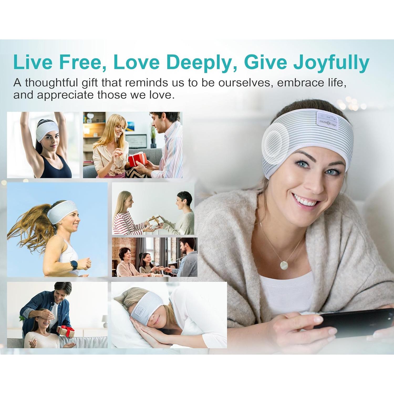 Auriculares Bluetooth Banda MUSICOZY 5.4 para Dormir y Deporte