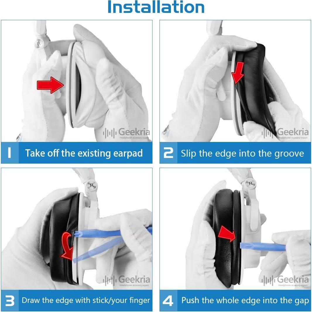 Almohadillas de Reemplazo Geekria para Auriculares Audio-Technica