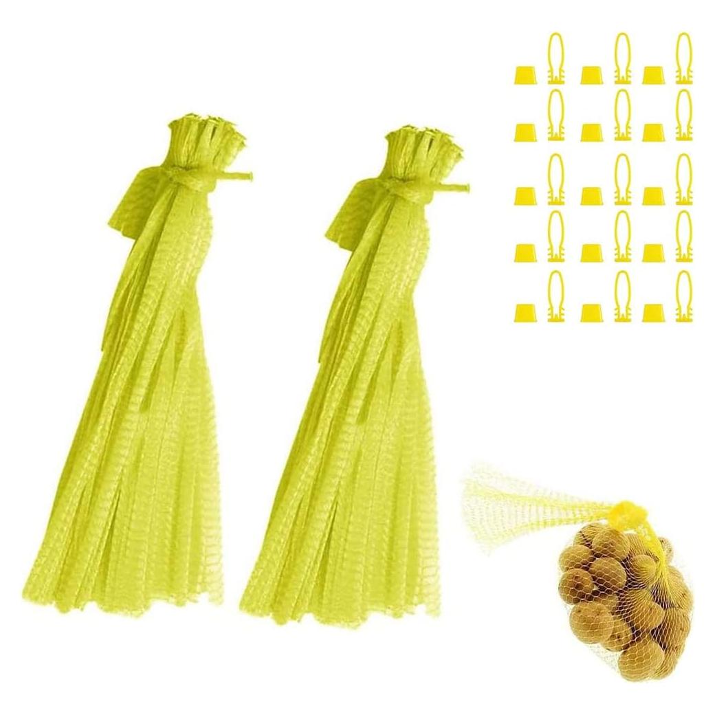 100 Bolsas de Malla Reutilizables EBOCACB 38cm para Frutas y Verduras