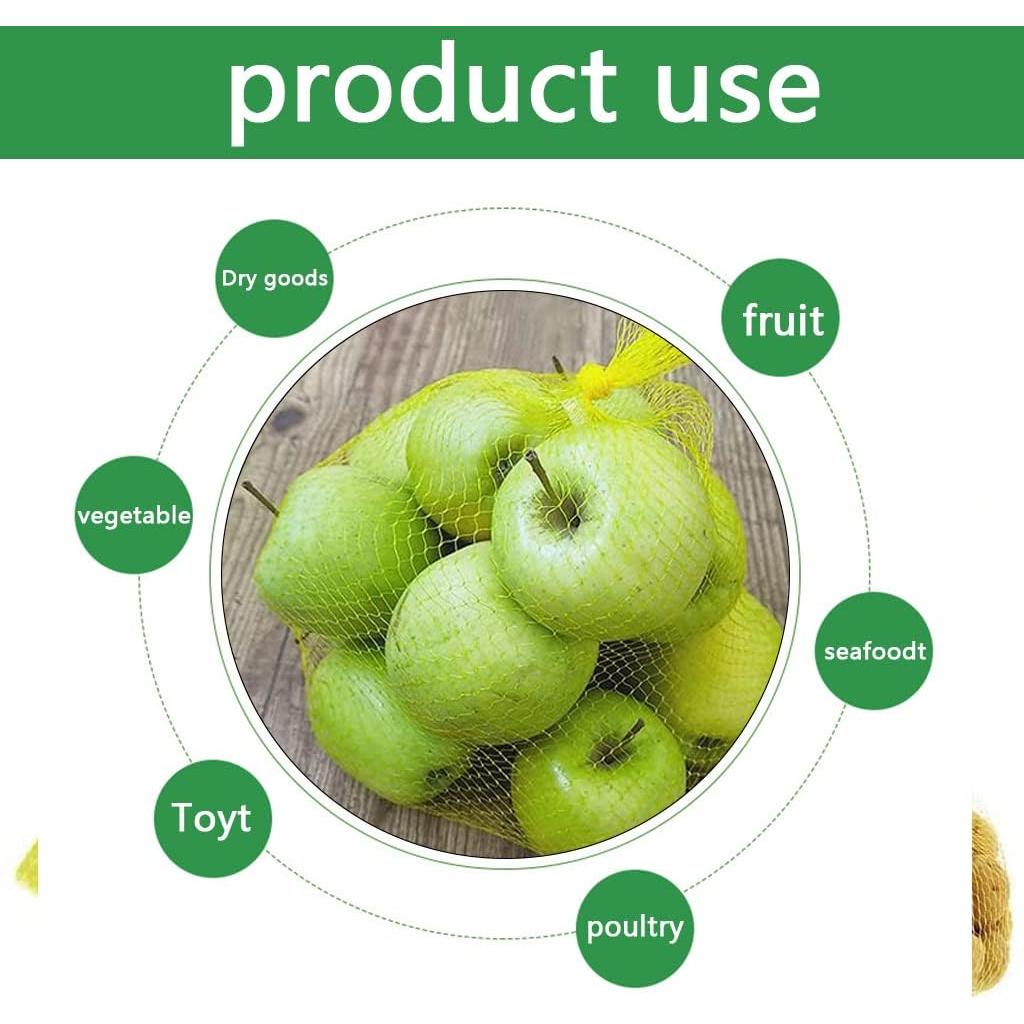 100 Bolsas de Malla Reutilizables EBOCACB 38cm para Frutas y Verduras