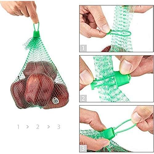 100 Bolsas de Malla Reutilizables EBOCACB 38cm para Frutas y Verduras