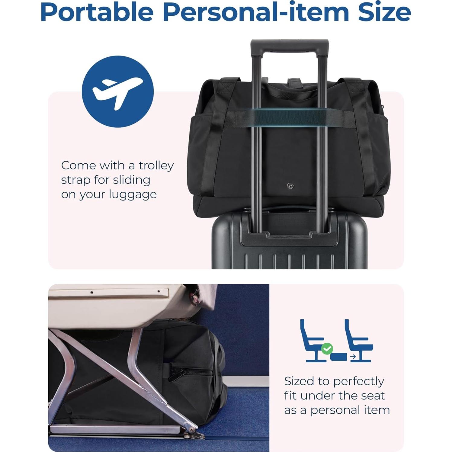 Bolsa de Gimnasio Plegable BAGSMART 23L Negra para Viajes