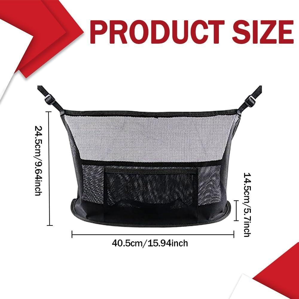 Soporte de bolso para automóvil HEVLE - Organizador negro 5 compartimentos