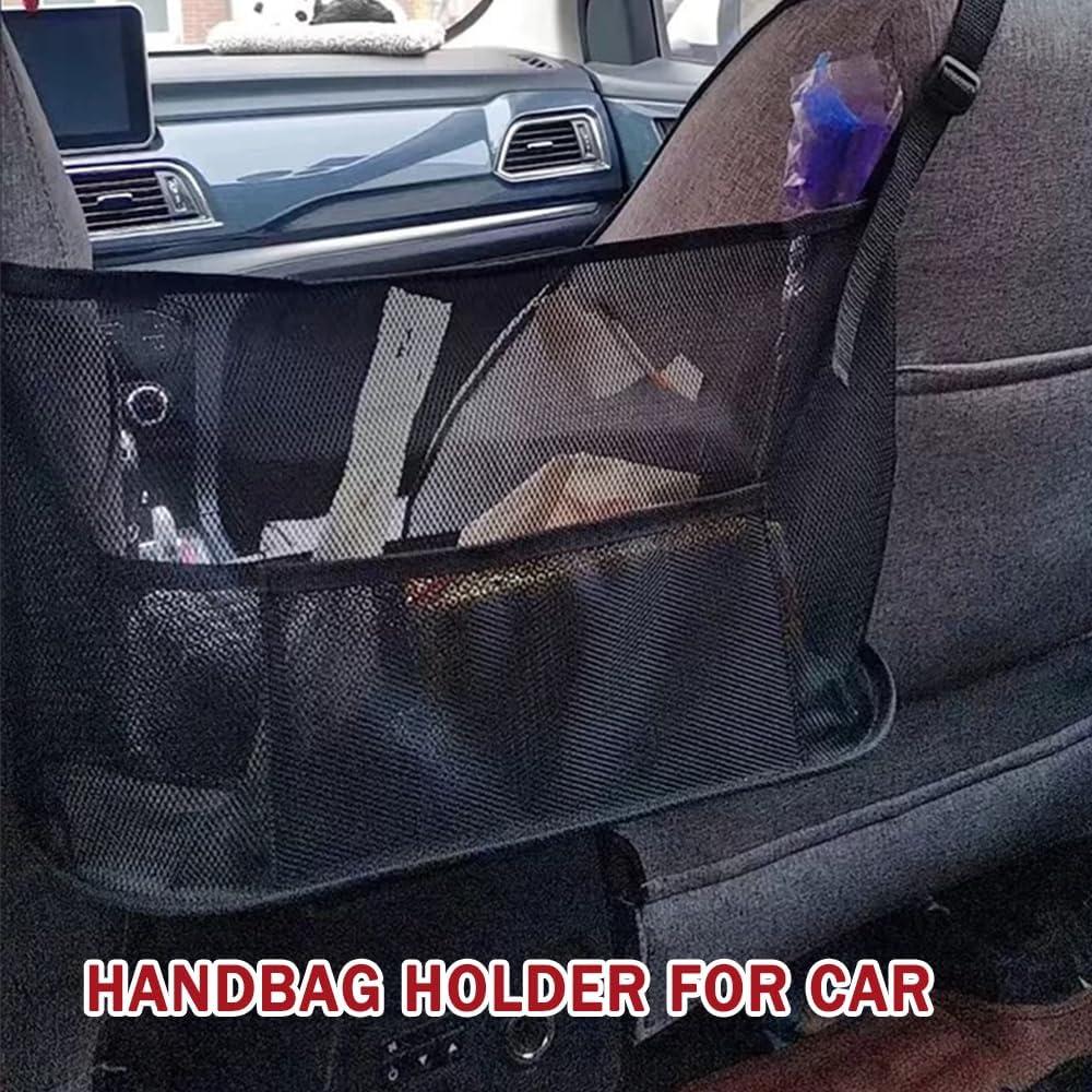 Soporte de bolso para automóvil HEVLE - Organizador negro 5 compartimentos