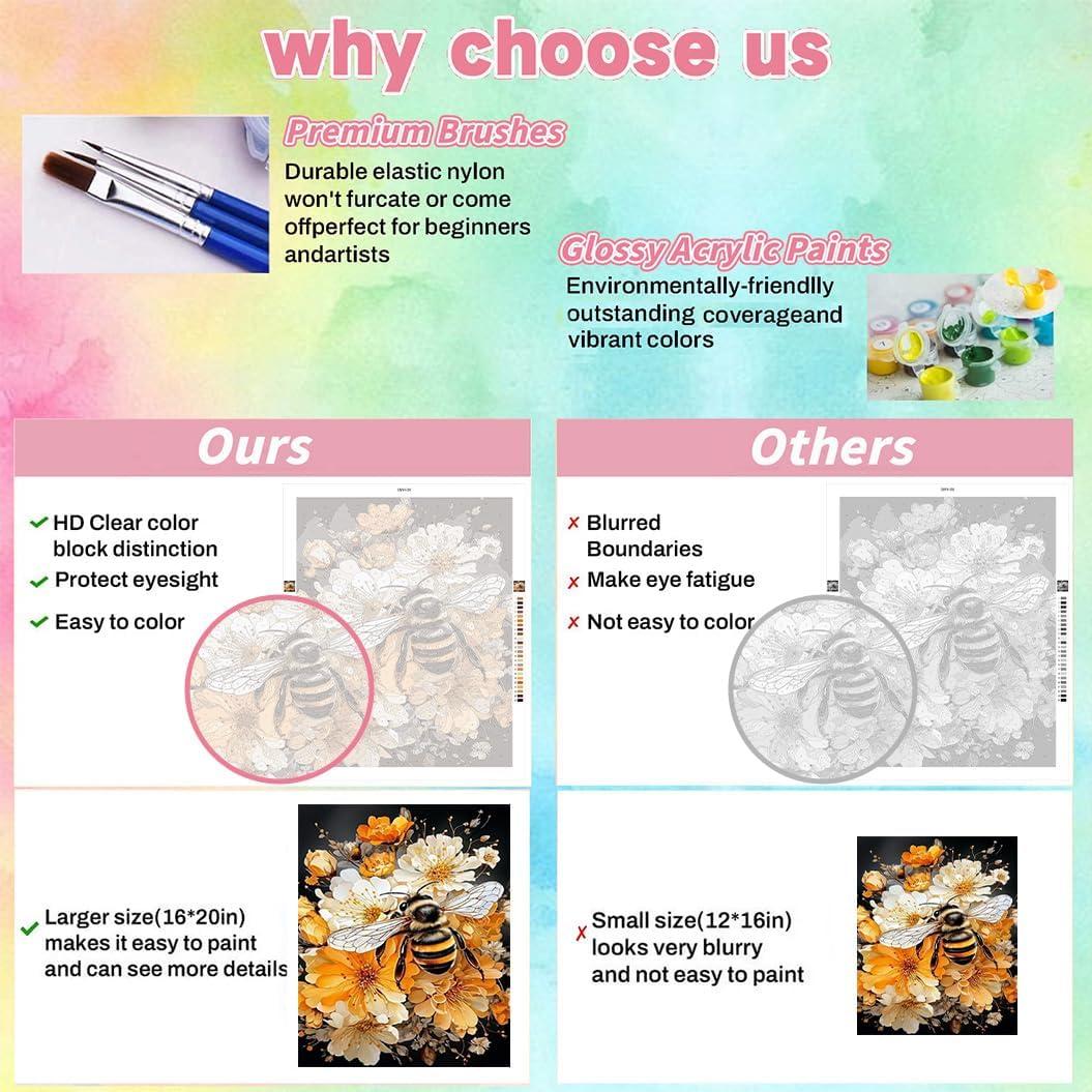 Kit de Pintura por Números WEMEON 40.64x50.8 cm Naturaleza