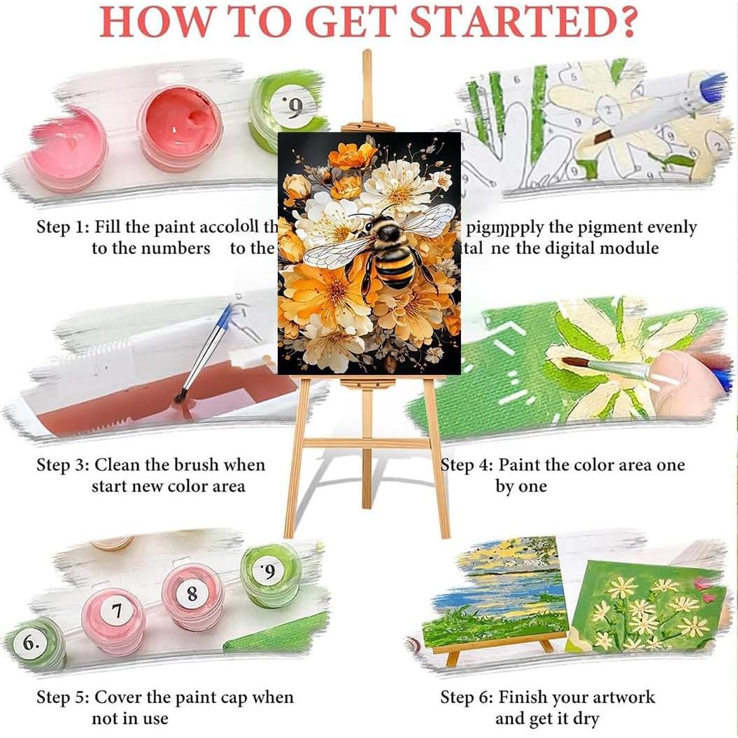 Kit de Pintura por Números WEMEON 40.64x50.8 cm Naturaleza