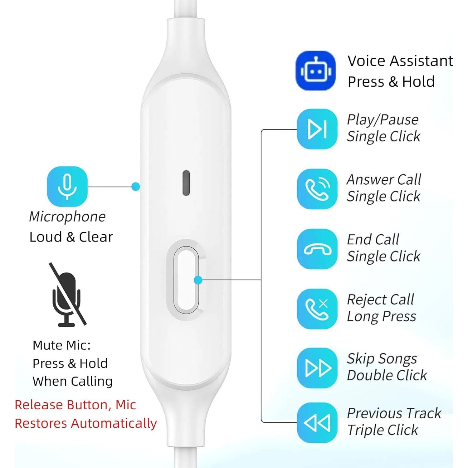 Auriculares In-Ear TOPAUX 3.5mm con Micrófono y Aislamiento