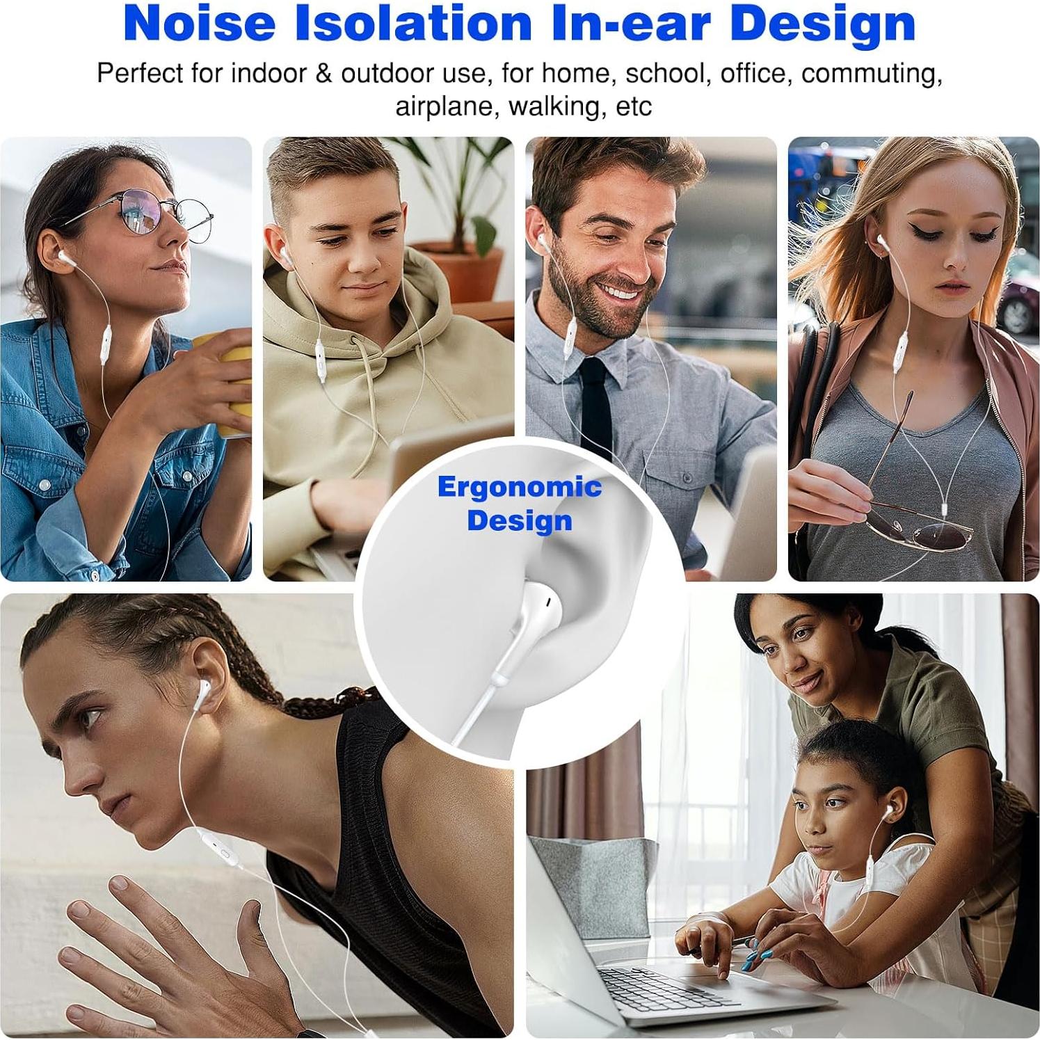 Auriculares In-Ear TOPAUX 3.5mm con Micrófono y Aislamiento