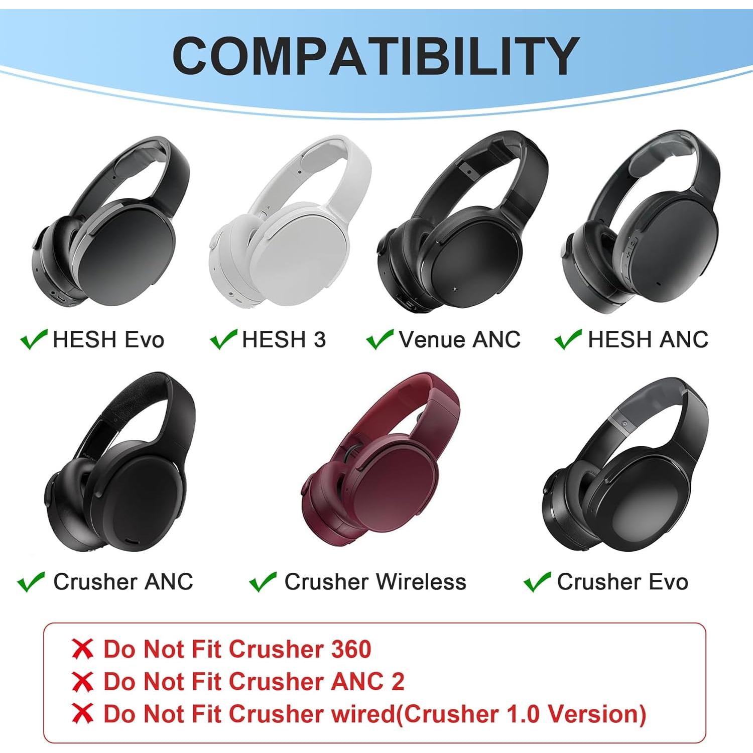 Almohadillas de Reemplazo Skullcandy para Crusher y Hesh 3 - Negro