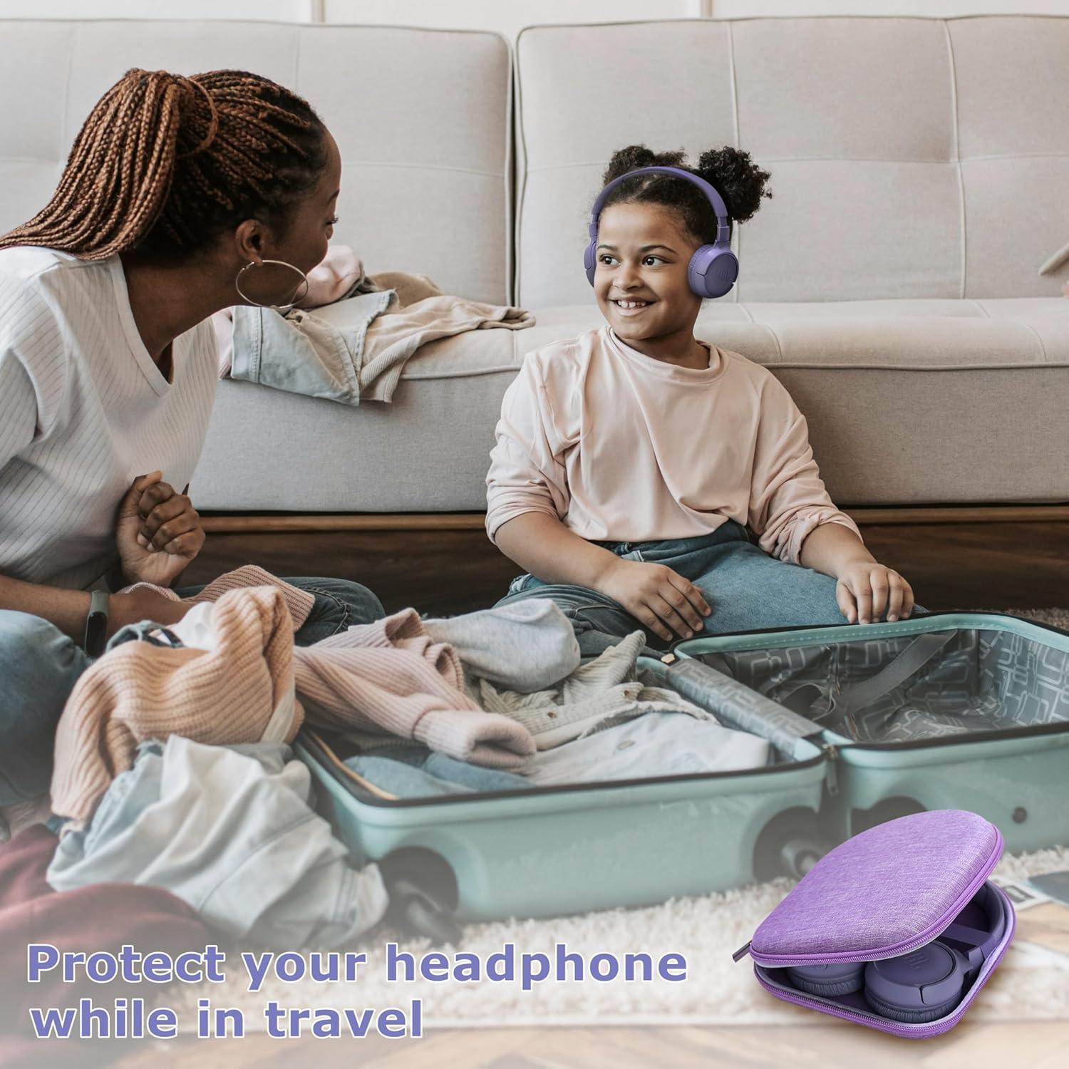 Funda Dura Ginsco para Auriculares On Ear - Púrpura Claro