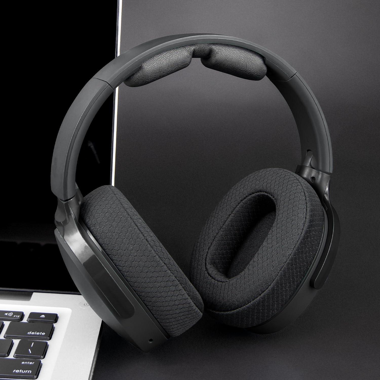 Almohadillas de Tela SOULWIT para Auriculares Skullcandy Hesh 3/ANC/Evo - Negro