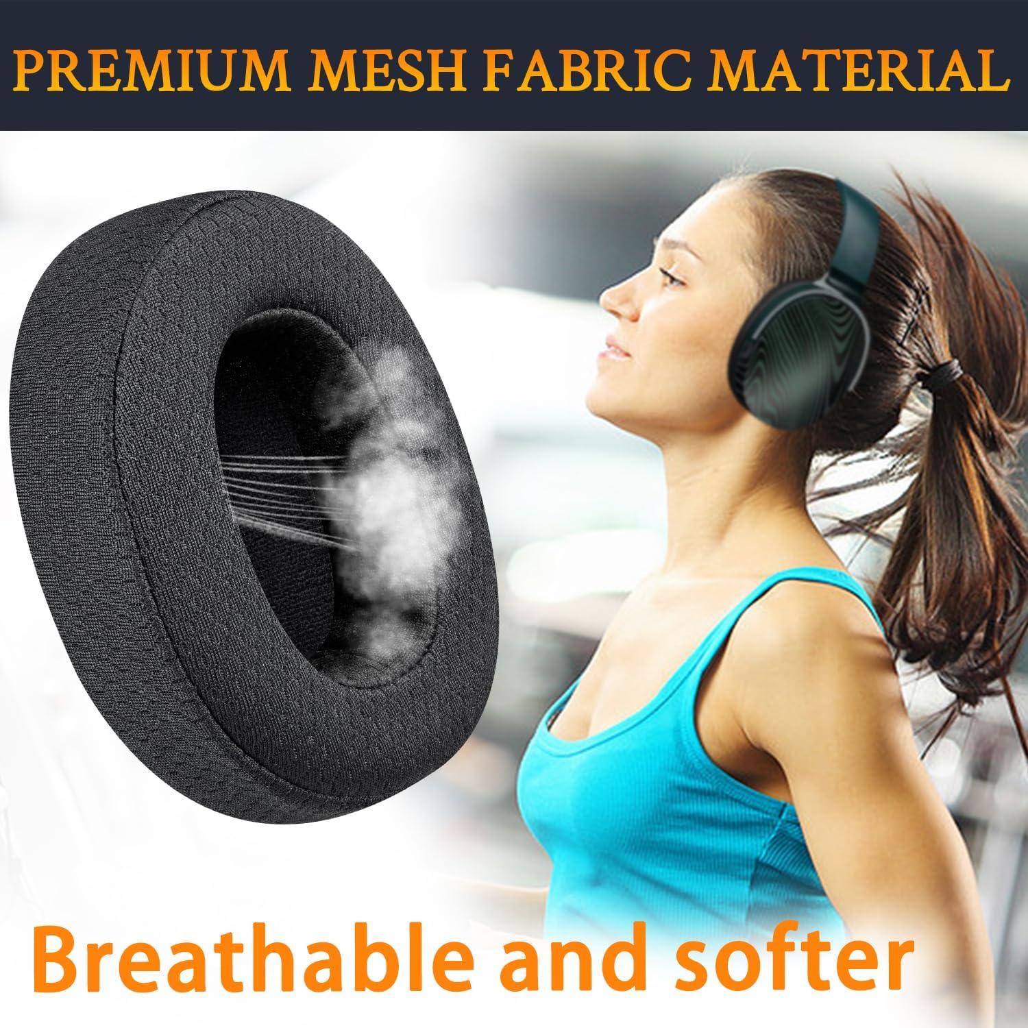 Almohadillas de Tela SOULWIT para Auriculares Skullcandy Hesh 3/ANC/Evo - Negro