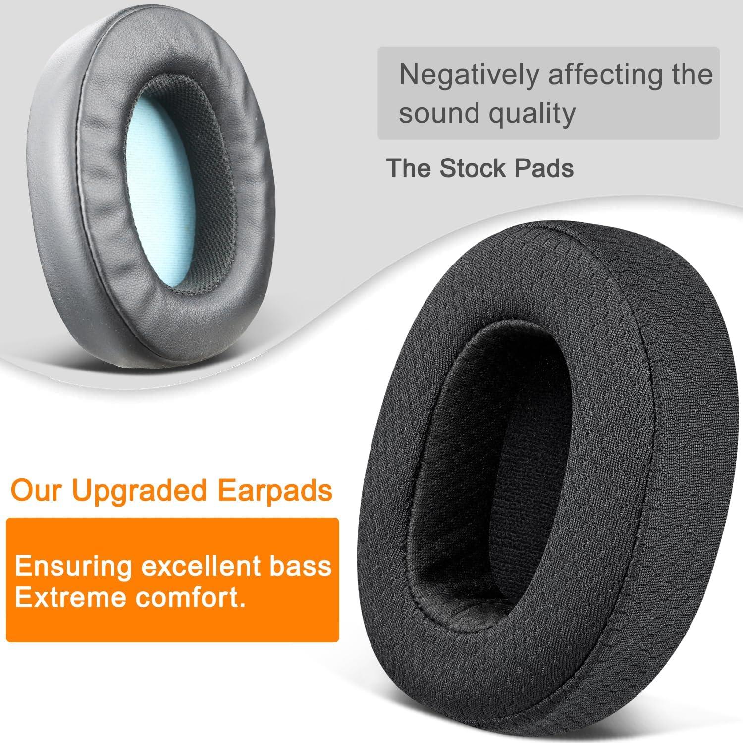 Almohadillas de Tela SOULWIT para Auriculares Skullcandy Hesh 3/ANC/Evo - Negro