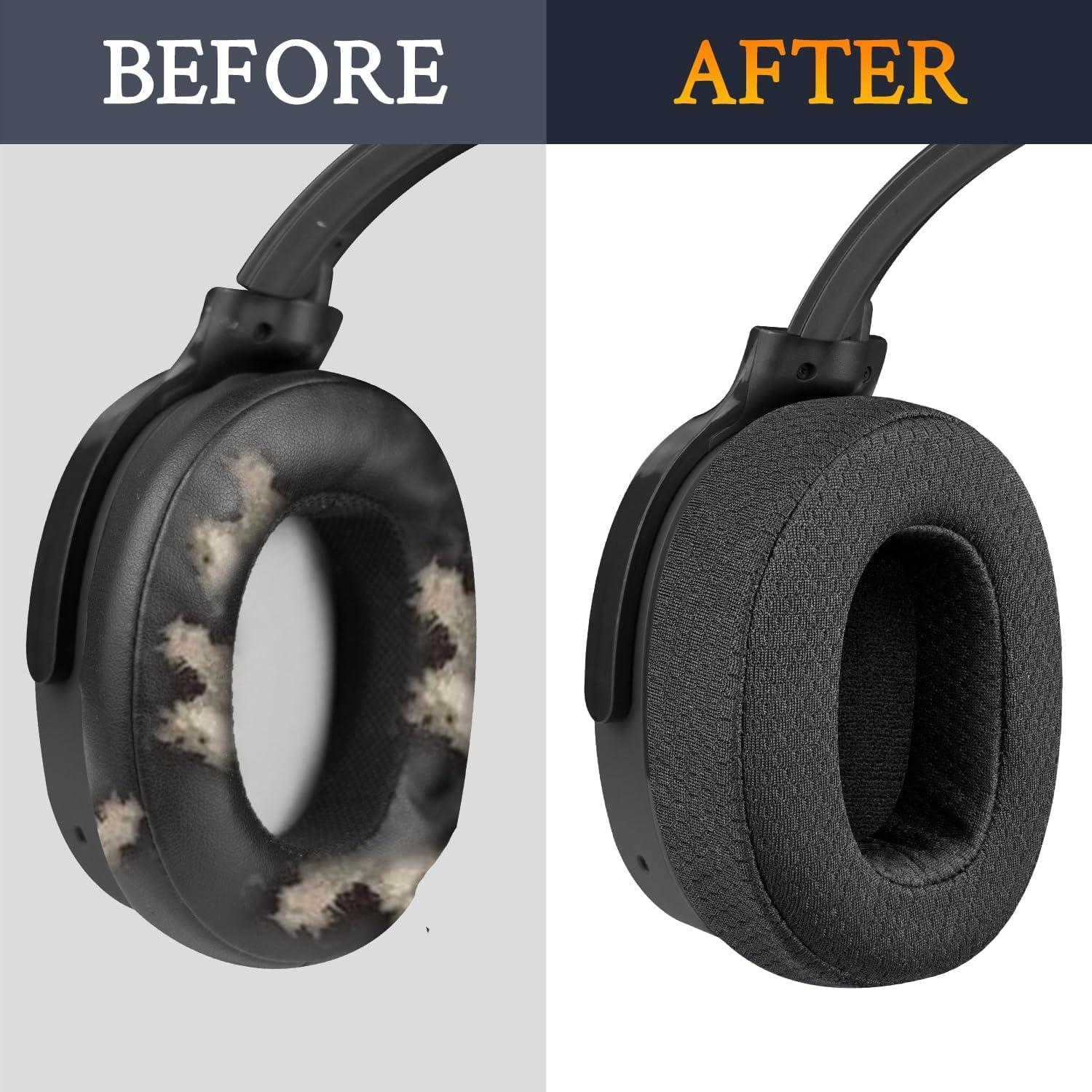 Almohadillas de Tela SOULWIT para Auriculares Skullcandy Hesh 3/ANC/Evo - Negro