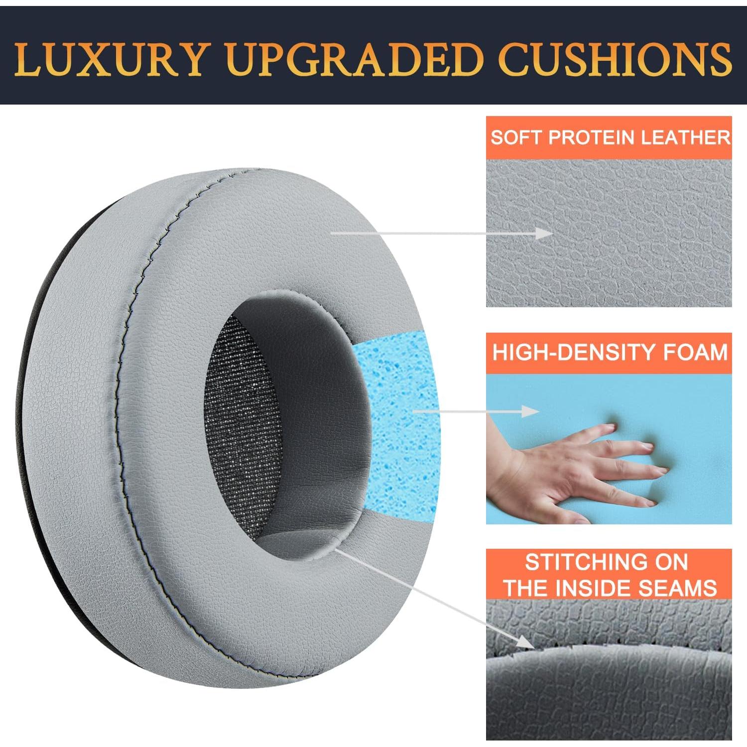 Almohadillas de Reemplazo SOULWIT para Auriculares Skullcandy Hesh 2 - Gris