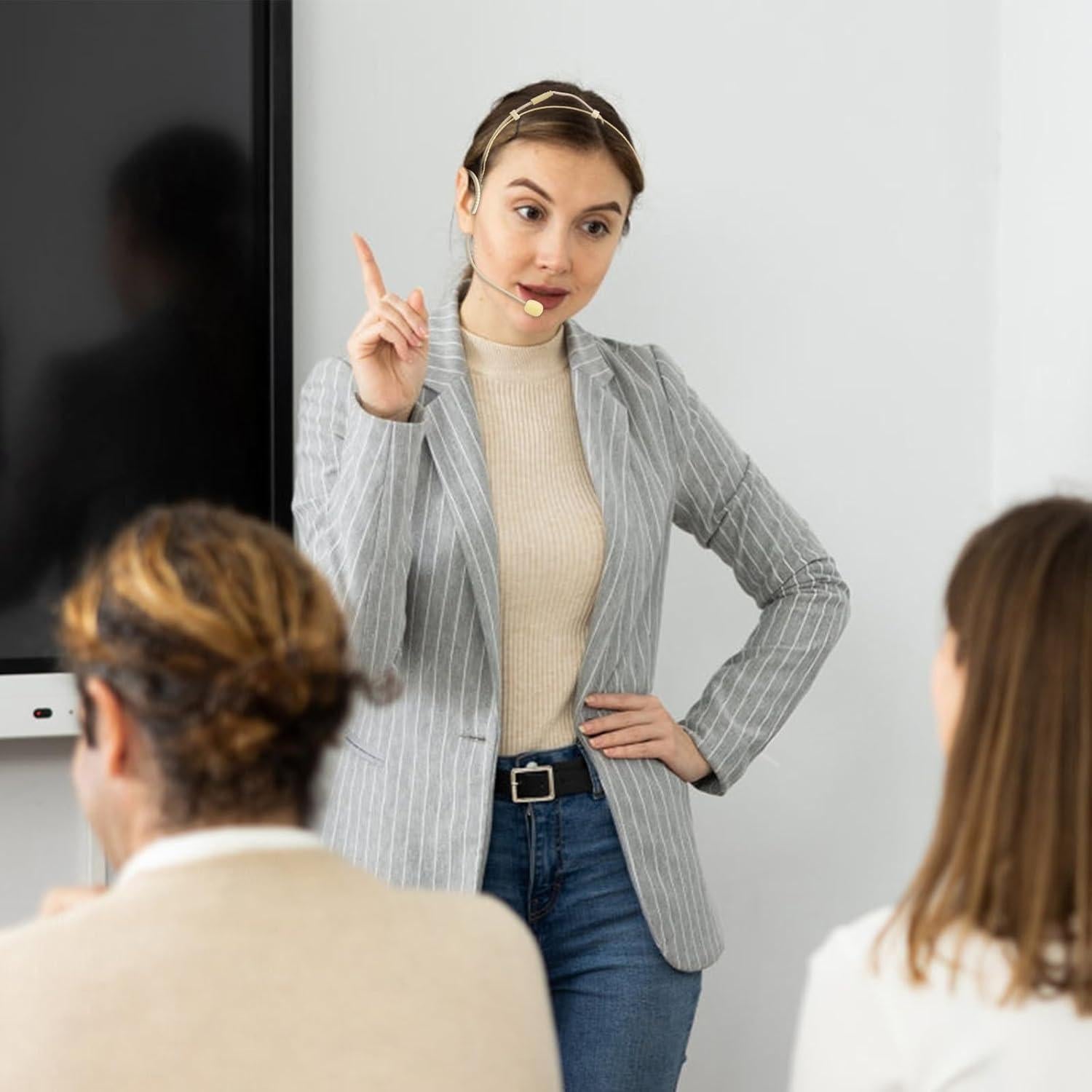 Auriculares con micrófono Akoree para cabeza, 2 paquetes, 1.5m