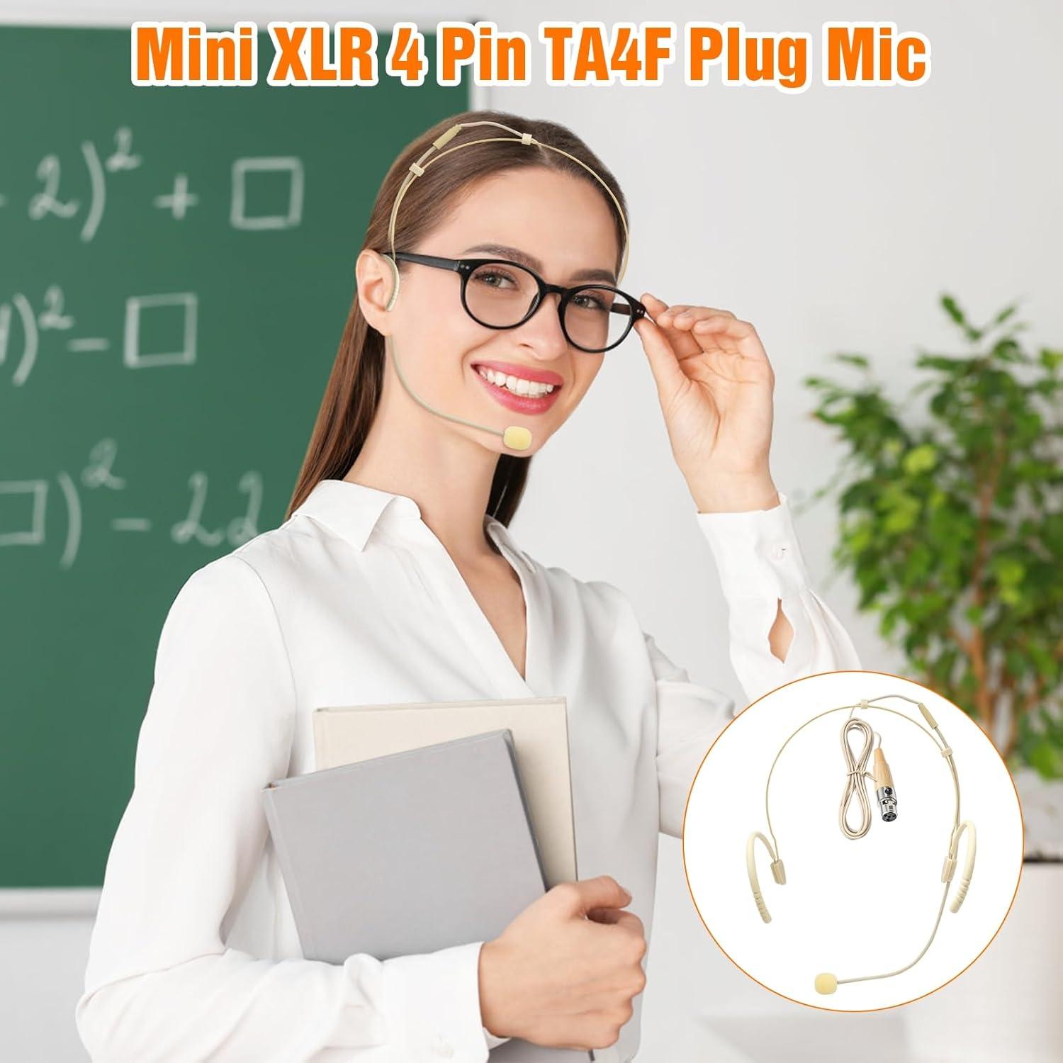 Auriculares con micrófono Akoree para cabeza, 2 paquetes, 1.5m