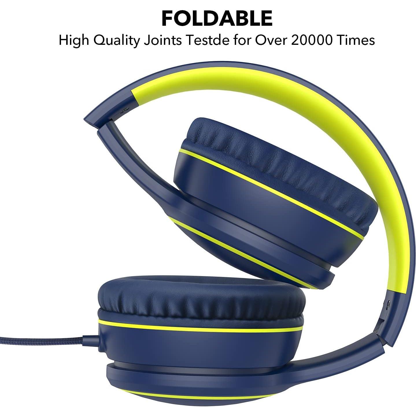 Auriculares RORSOU R10 Estéreo Plegables con Micrófono 1.5m Azul