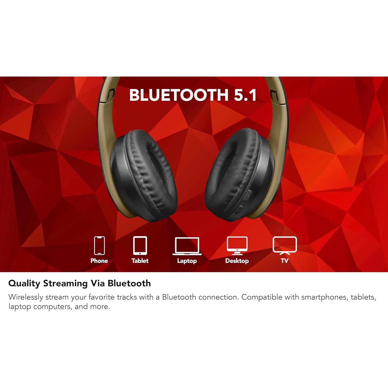 Auriculares Inalámbricos Bluetooth 5.1 Migear 50HPBT500K Negro