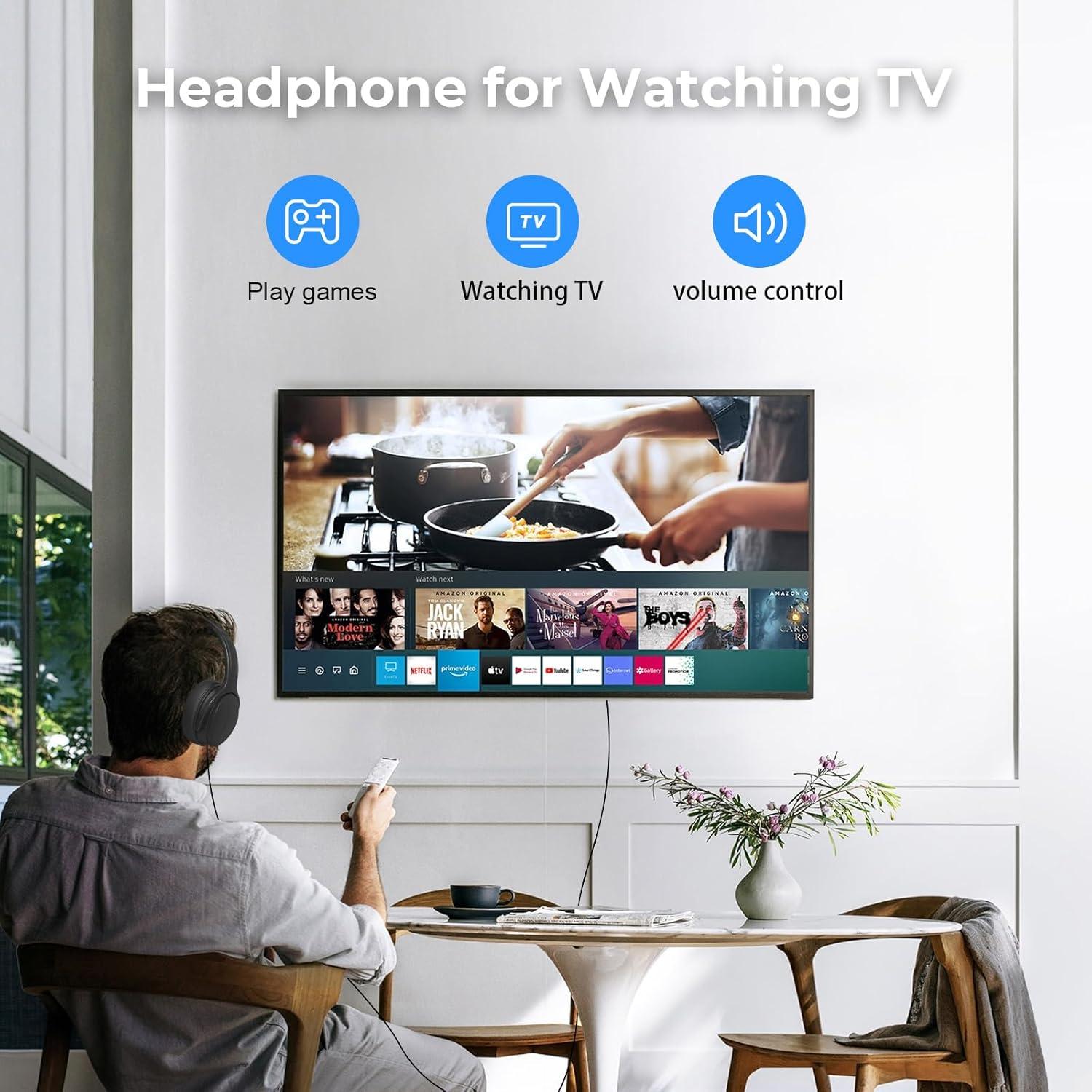 Auriculares con cable 100SEASHELL S7 para TV 5.94m