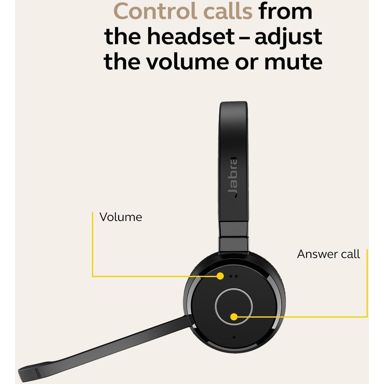 Auriculares Inalámbricos Jabra Evolve 65 TE Mono con Micrófono