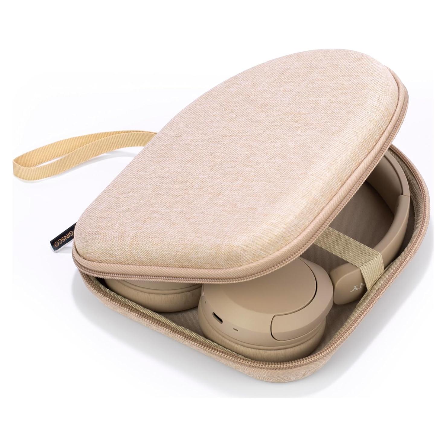 Funda Dura Ginsco para Auriculares On-Ear Beige - Compatible JBL y Sony