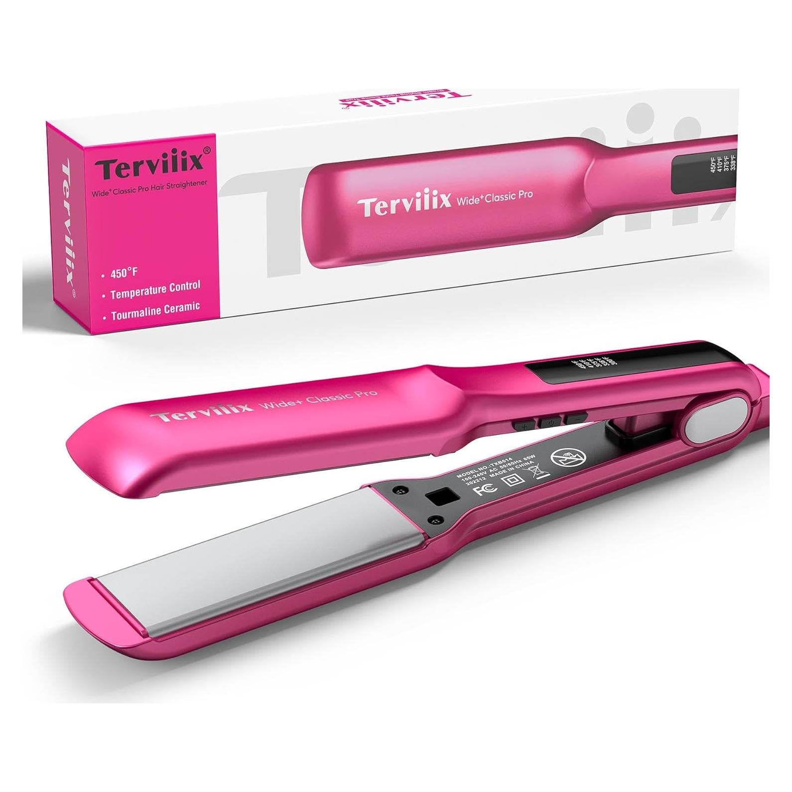 Plancha de Pelo Cerámica Terviiix 1.5" Ancha, Calentamiento Rápido