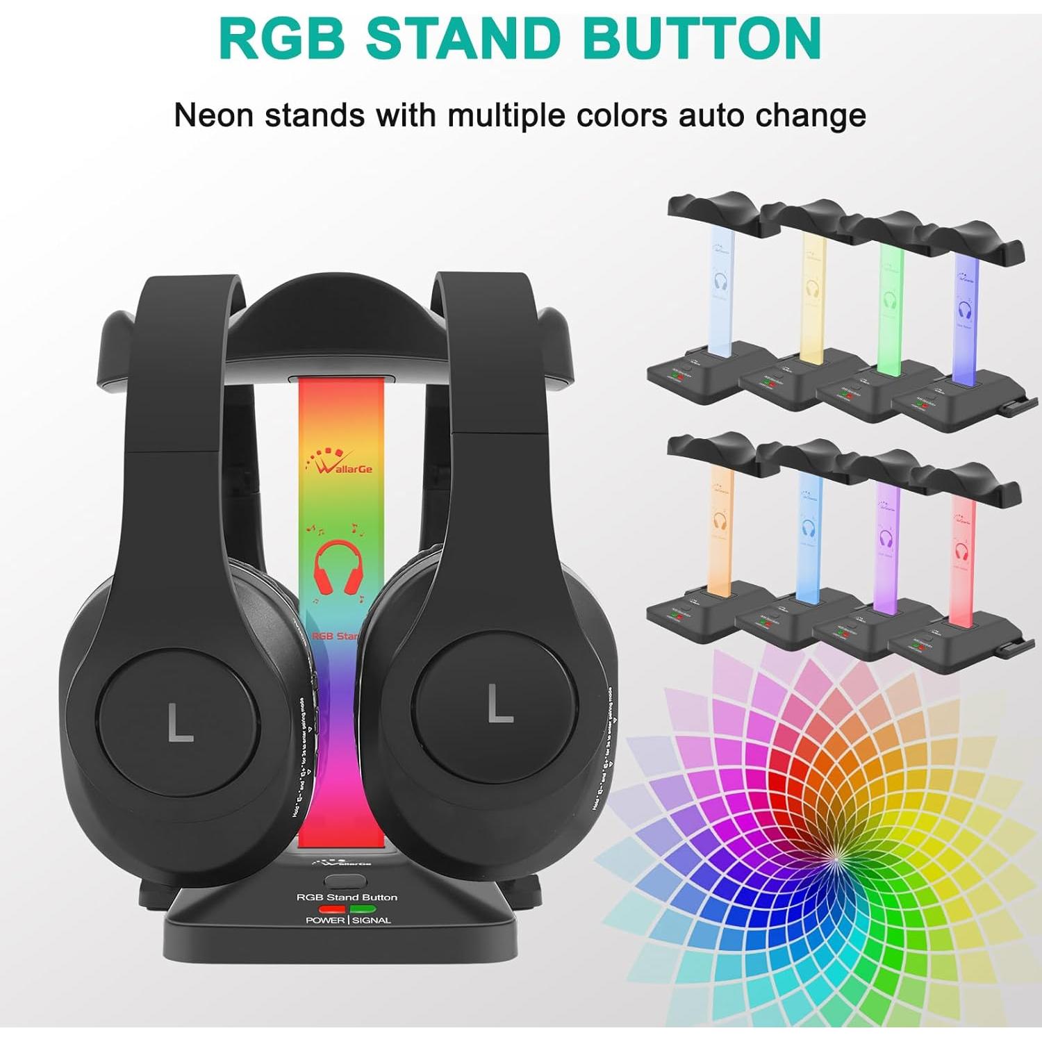 Auriculares Inalámbricos WallarGe con Transmisor RF - 2 Piezas