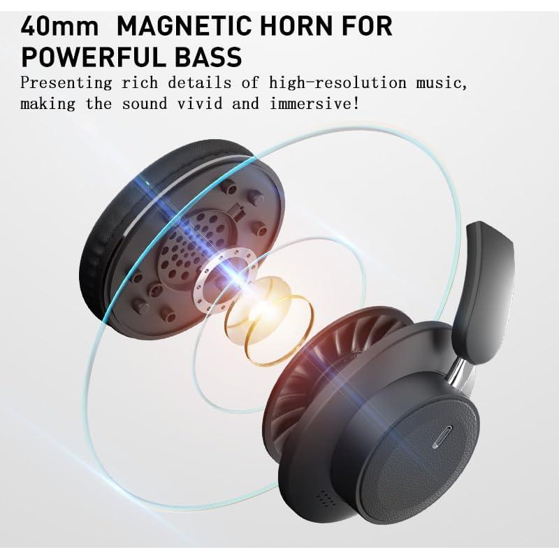 Auriculares Bluetooth BBTTRAM H9 Plegables HiFi Estéreo Negro