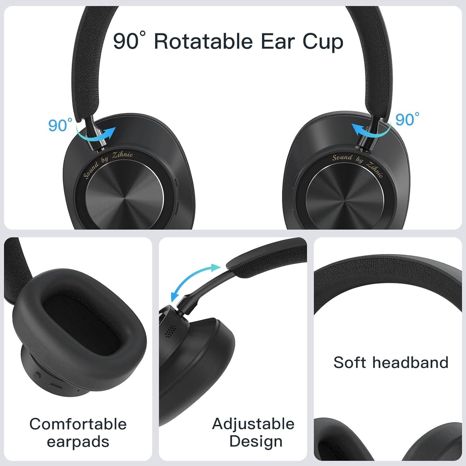 Auriculares Inalámbricos ZIHNIC WH-930 con ANC y Bluetooth 5.0