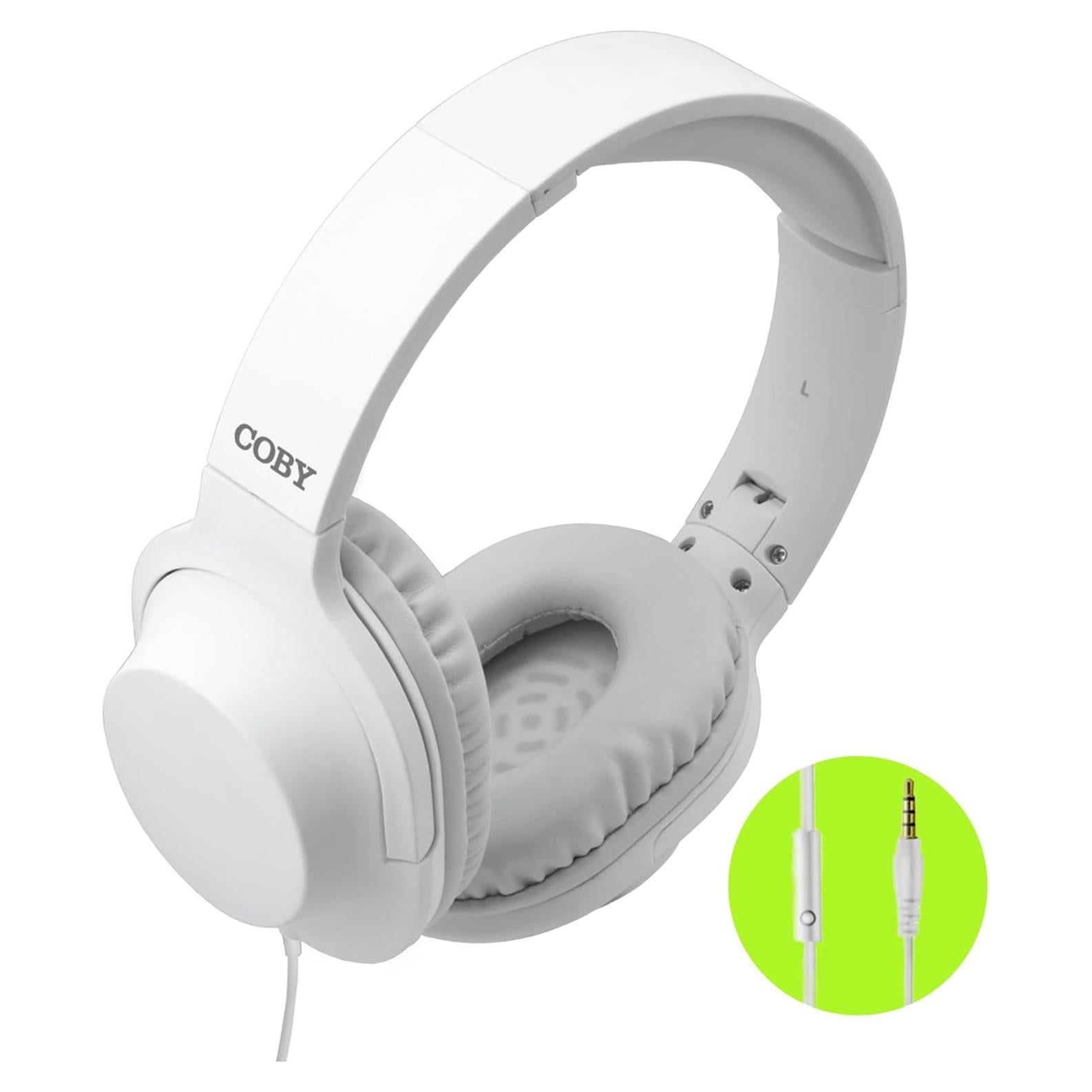 Auriculares Coby Super Bass Estéreo con Cable 3.5mm Blanco