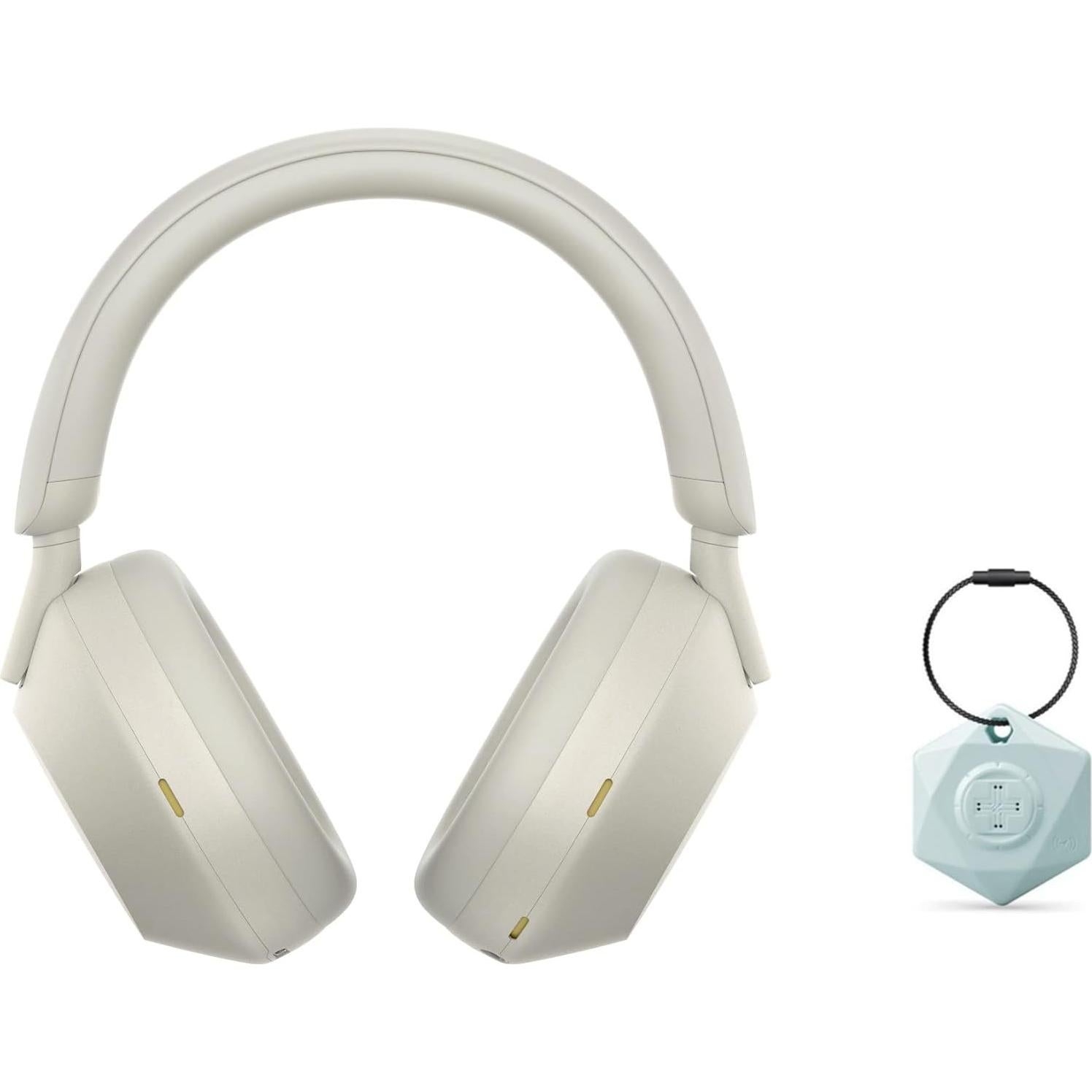 Auriculares Inalámbricos Sony WH-1000XM5 Plata + Localizador Bluetooth