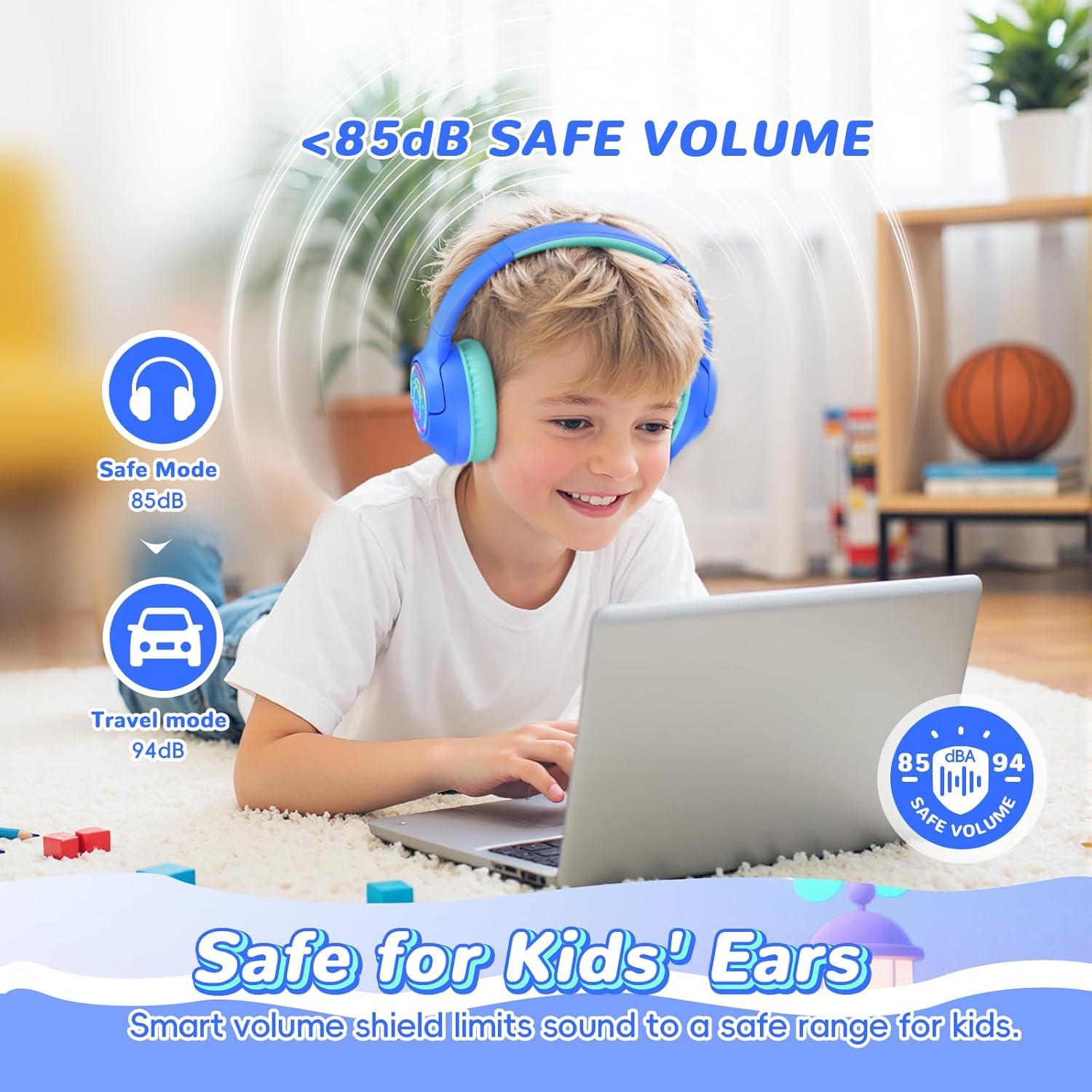 Auriculares Bluetooth para Niños Botesty BS01, 85H Batería, LED