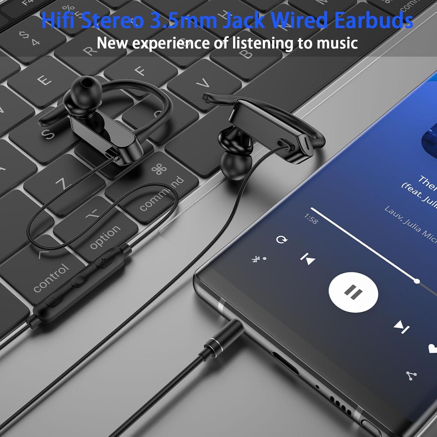 Auriculares deportivos AIAUXAI con micrófono y gancho 1.2m