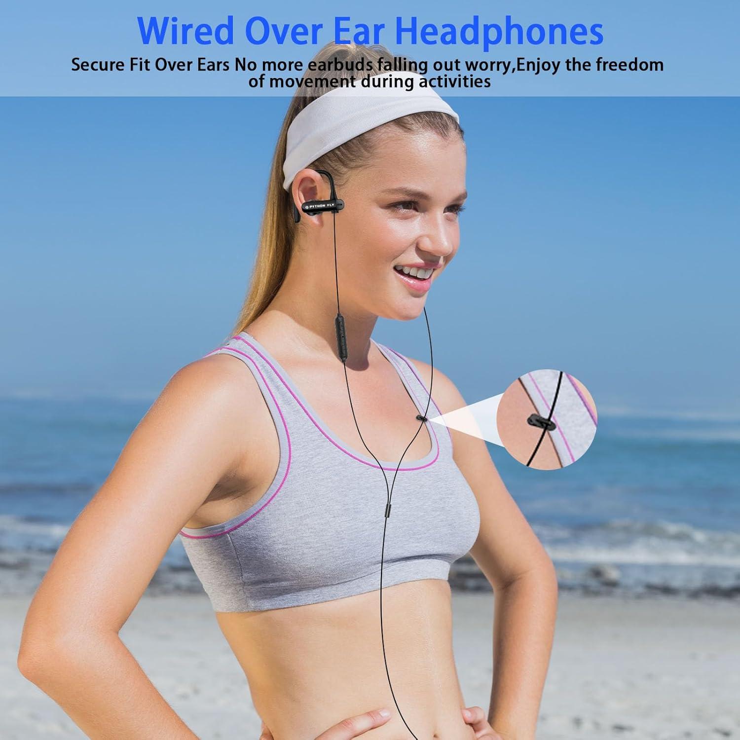 Auriculares deportivos AIAUXAI con micrófono y gancho 1.2m