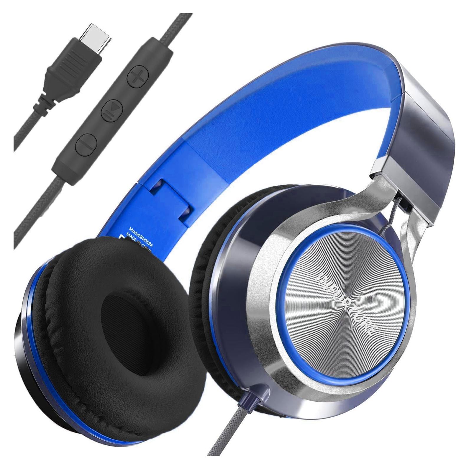 Auriculares USB C INFURTURE FTBH118AU con Micrófono y Control