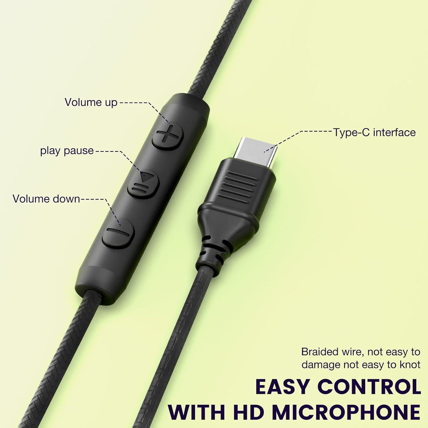 Auriculares USB C INFURTURE FTBH118AU con Micrófono y Control