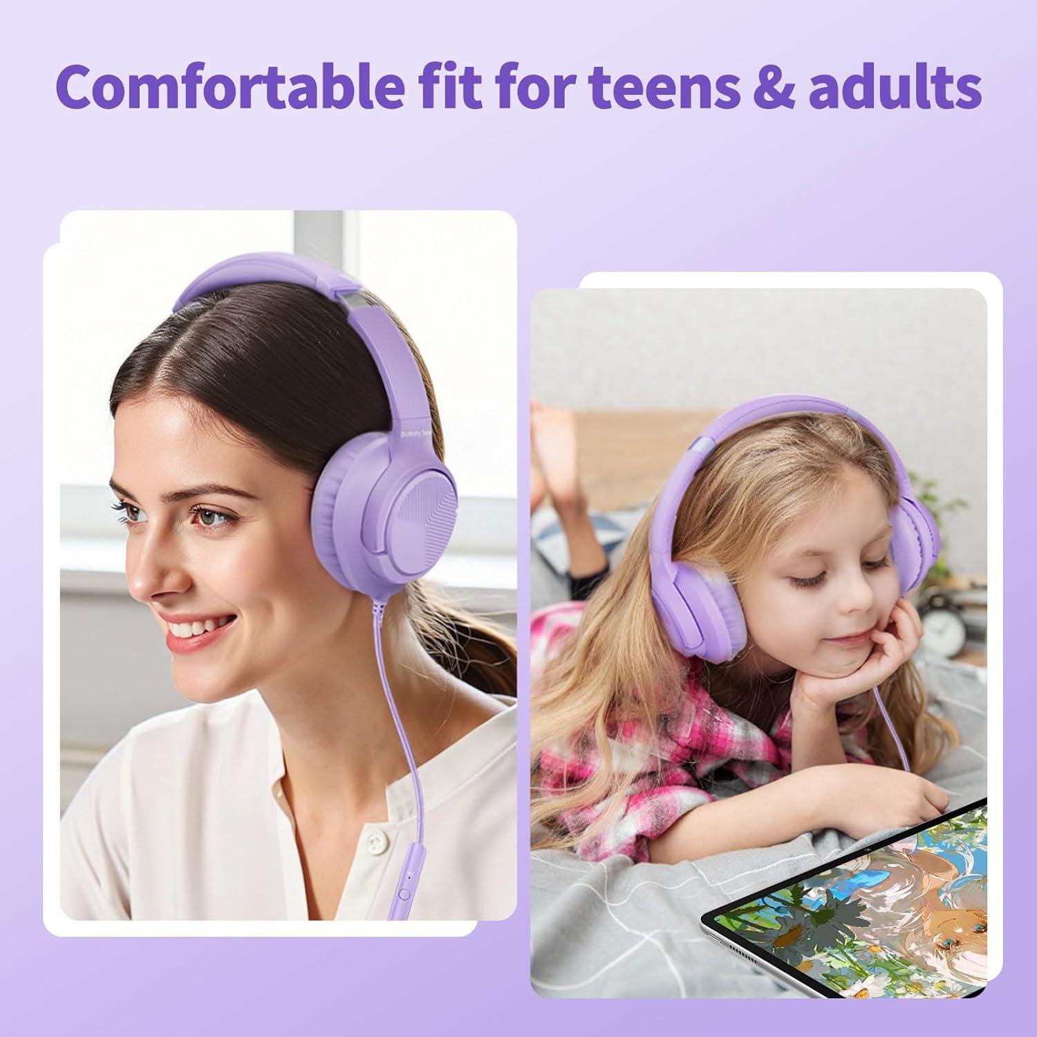 Auriculares con cable Botesty Sound Iris Púrpura 1.5m con micrófono