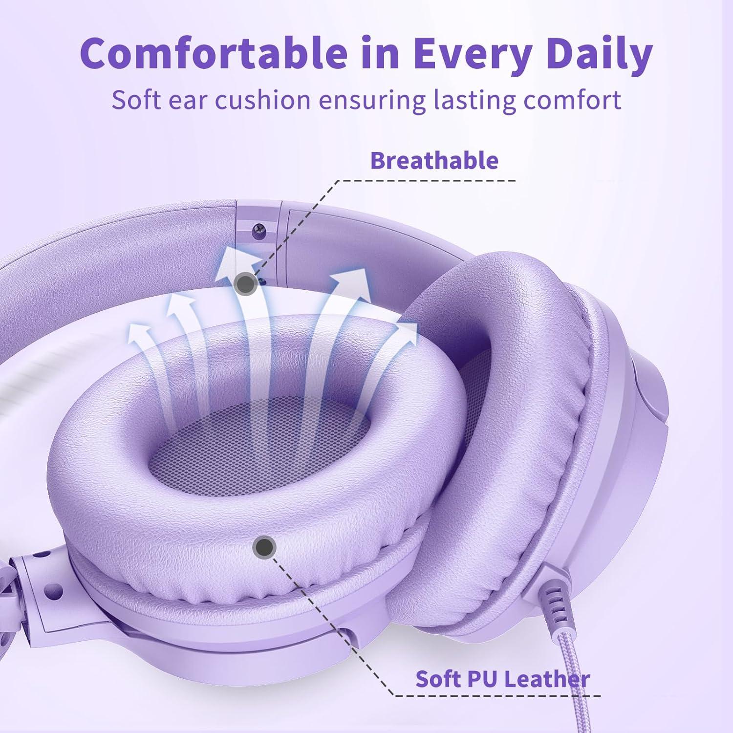 Auriculares con cable Botesty Sound Iris Púrpura 1.5m con micrófono