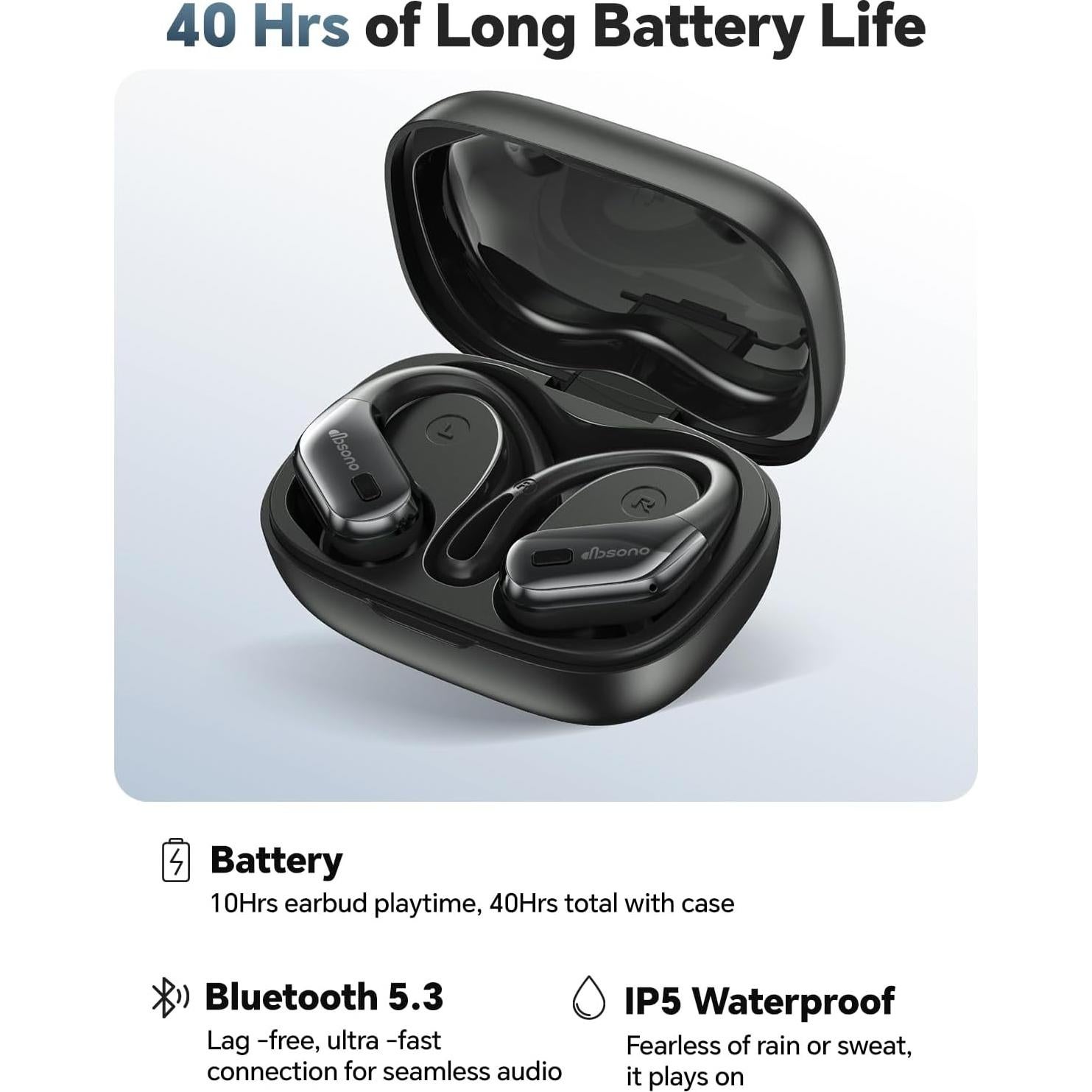 Auriculares Bluetooth DBsono T804 Inalámbricos 40H Resistente Agua