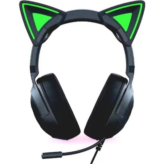 Orejas de Gato LZYDD para Auriculares Gaming Verde